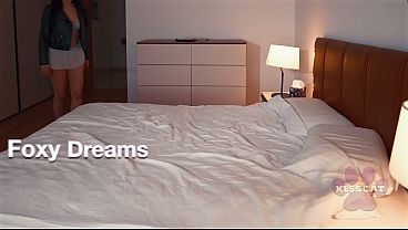 Don’t Cum Inside! Step Brother Fucks Blindfolded Step Sister After the Club – Foxy Dreams & Mr.Cat